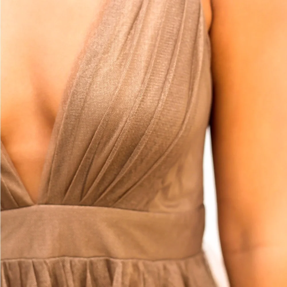 Windsor Bronze‎ Tulle prom criss cross back Dress Gorgeous Fairy Whimsical XS